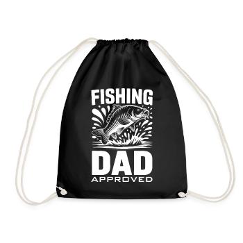 Angel Papa - Drawstring Bag - black - Front