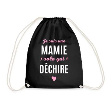 Cadeaux Mamie solo Humoristique - Sac de sport léger - noir - Devant