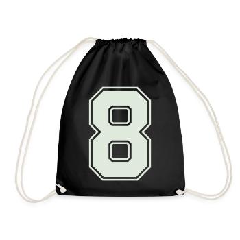 8 - Drawstring Bag - black - Front