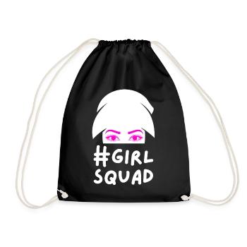 Girl Squad Pink Augen Frauen Party Geschenk - Turnbeutel - Schwarz - Vorne