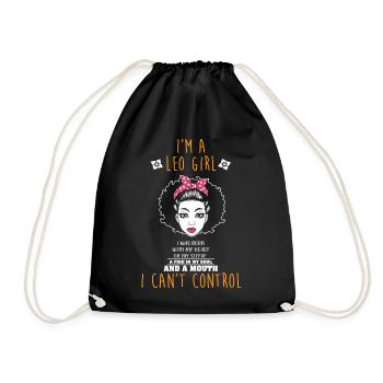 Signe du zodiaque Lion - Sac de sport léger - noir - Devant
