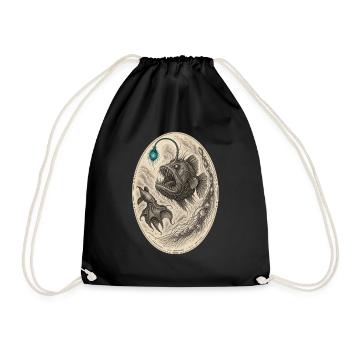 Deep-sea monster – illustration - Drawstring Bag - black - Front