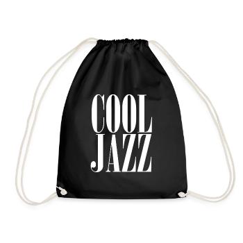 Cool Jazz Typography Tee - Drawstring Bag - black - Front
