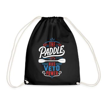 Kajak – The Paddle Has Veto Power - Turnbeutel - Schwarz - Vorne