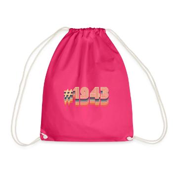 79 Geburtstag Jahrgang 1943 - Turnbeutel - Fuchsia - Vorne