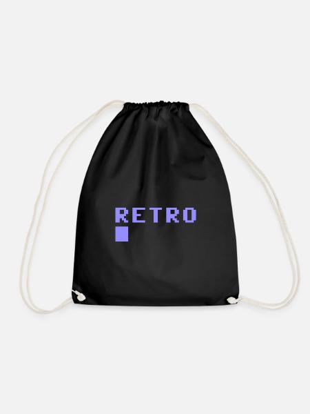 Retro 8bit - Turnbeutel - Schwarz
