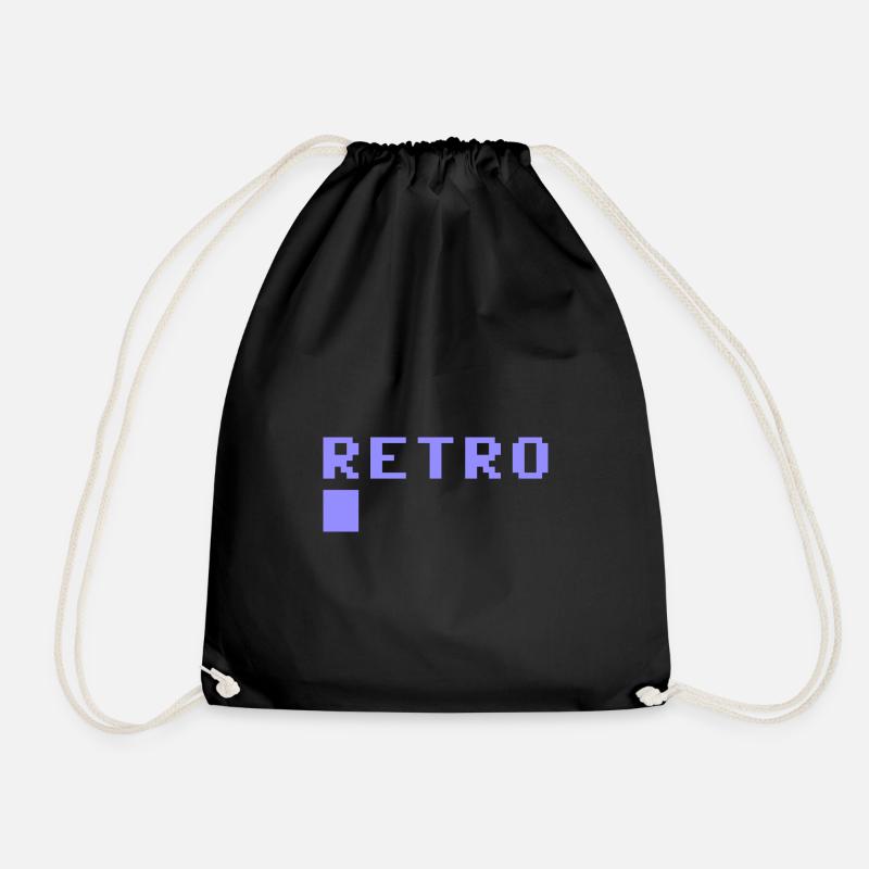 Retro 8bit - Turnbeutel - Schwarz
