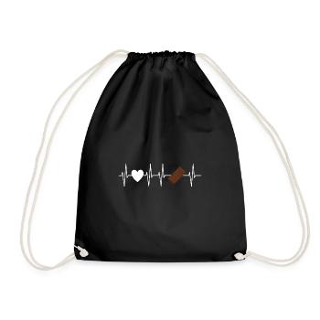 Herzschlag Schokolade - Cadeau De Chocolat - Sac de sport léger - noir - Devant
