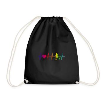 Pouls cardiofréquence coureur - Course - Joggeur - Sac de sport léger - noir - Devant