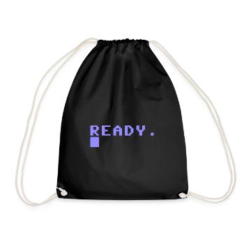 Ready with cursor - Drawstring Bag - black - Front