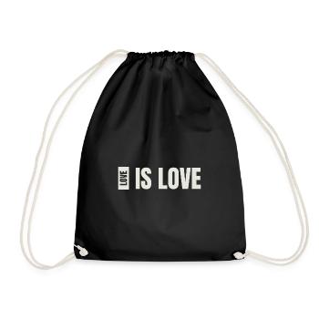 love is love - Turnbeutel - Schwarz - Vorne