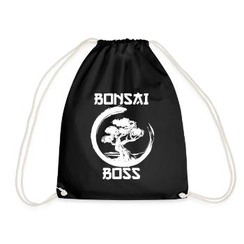 Bonsai Japan Tree Gift - Drawstring Bag - black - Front