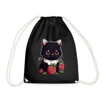 Ragamuffin Fraise Cat Cadeau - Sac de sport léger - noir - Devant