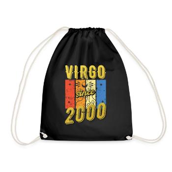 Vierge 2000 Cadeau d’anniversaire du zodiaque - Sac de sport léger - noir - Devant