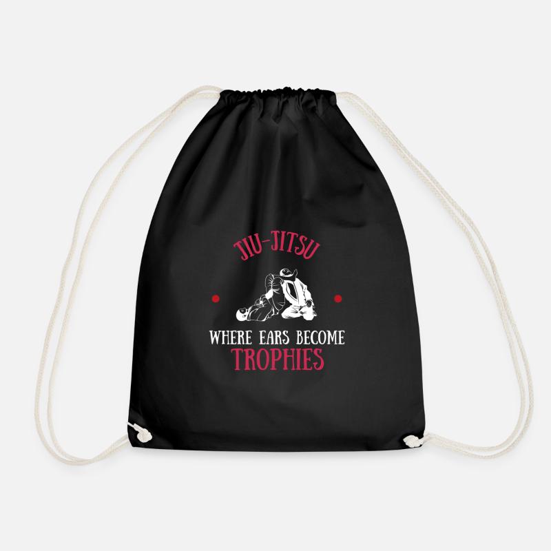 Jiu jitsu where ears become trophies - Drawstring Bag - black