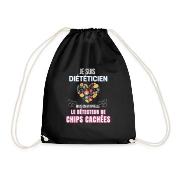 Je suis diététicien - Sac de sport léger - noir - Devant
