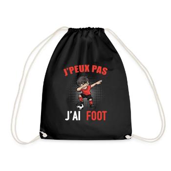 J Peux Pas J Ai Foot Football Enfant Garçon - Sac de sport léger - noir - Devant