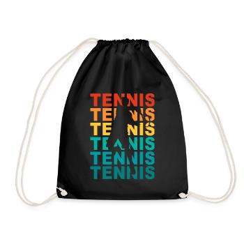 Tennis Font Tennis Player Raquette de tennis - Sac de sport léger - noir - Devant