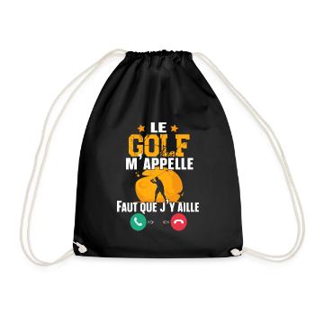 Golf Golfeur Balle Clubs de Golfs Cadeau Humour - Sac de sport léger - noir - Devant