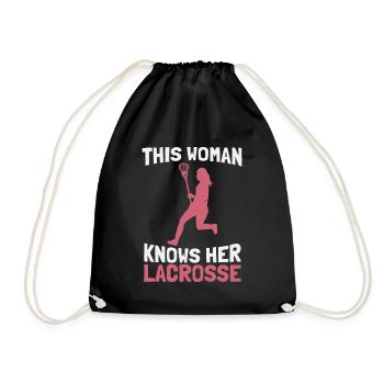 Lacrosse - Drawstring Bag - black - Front