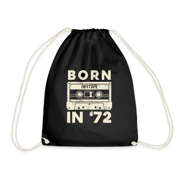 Vintage 1972 50. Geburtstag Fünfzigster Geschenk - Turnbeutel - Schwarz - Vorne