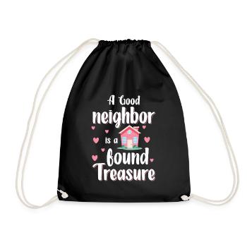 Neighbor House Building Alcohol - Drawstring Bag - black - Front