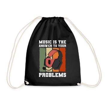Problem Nicht mein Problem Mir Egal - Turnbeutel - Schwarz - Vorne