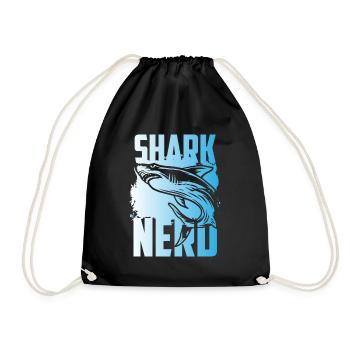 Sharks Ocean Swimming - Drawstring Bag - black - Front