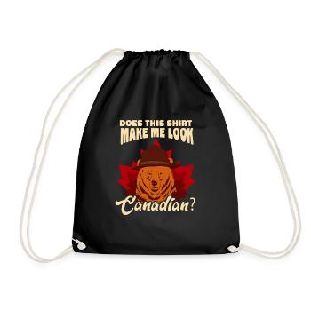 Canada Does This Make Me Look Canadian - Drawstring Bag - black - Front