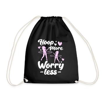 Hulahoop Hoop Workout Fit - Turnbeutel - Schwarz - Vorne