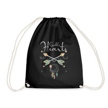 Dreamcatchers believe happiness - Drawstring Bag - black - Front