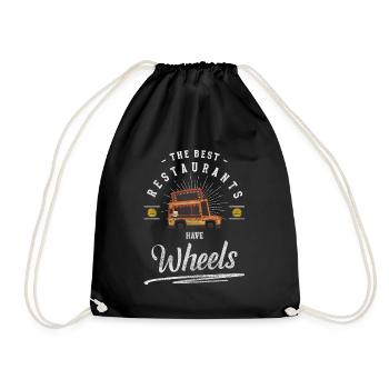 Truck Food Food Trucker Fries - Drawstring Bag - black - Front