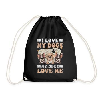 Chien Animal à quatre pattes Dressage de chiens - Sac de sport léger - noir - Devant