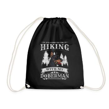Doberman Dog Owner Animal - Drawstring Bag - black - Front