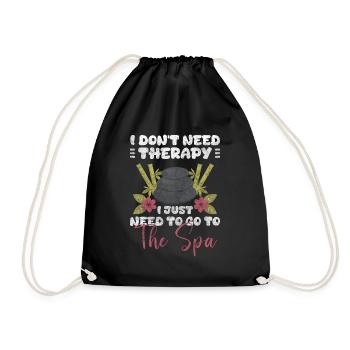 Wellness Relax People Switch Off - Drawstring Bag - black - Front