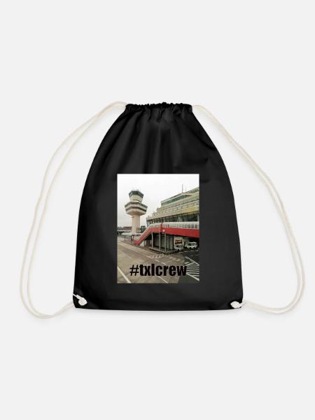 #txlcrew - Drawstring Bag - black