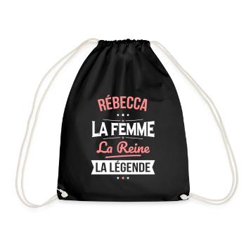 Rébecca - La Femme - La Reine - La Légende - Sac de sport léger - noir - Devant