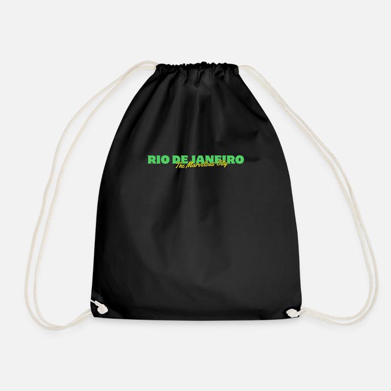 Rio Vibes, Marvelous Style - Perfect Gift for Braz - Drawstring Bag - black