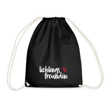 Lieblingsfreundin - Turnbeutel - Schwarz - Vorne