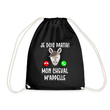 Mon cheval m'appelle - Sac de sport léger - noir - Devant