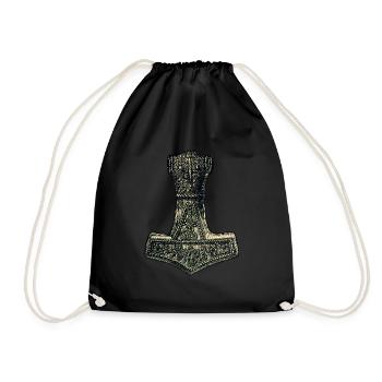 Original Thors Hammer Vikings Symbole celtique - Sac de sport léger - noir - Devant