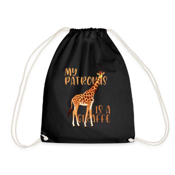 Giraffe Giraffen Giraffe Liebhaber lustige Geschen - Turnbeutel - Schwarz - Vorne