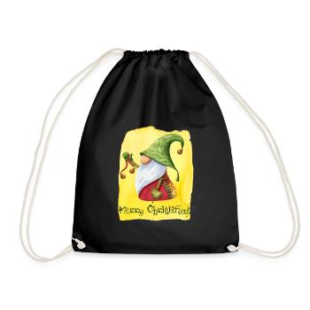 118 gnomes de Noël chemise vintage hiver frais - Sac de sport léger - noir - Devant