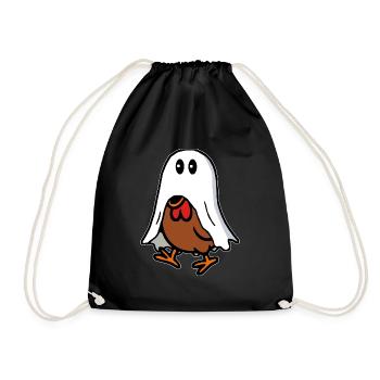 Chicken Ghost Ghost - Drawstring Bag - black - Front