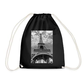 Paris - Tour Eiffel - Sac de sport léger - noir - Devant