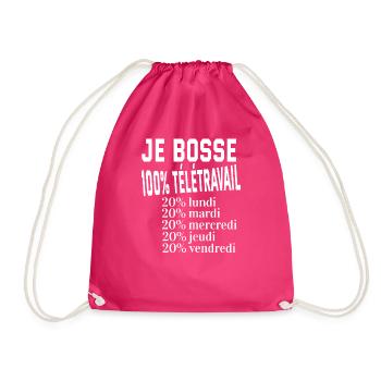 télétravail - Sac de sport léger - fuchsia - Devant