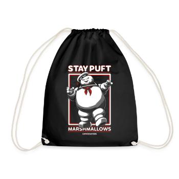 Ghostbusters Stay Puft Marshmallow Man - Drawstring Bag - black - Front