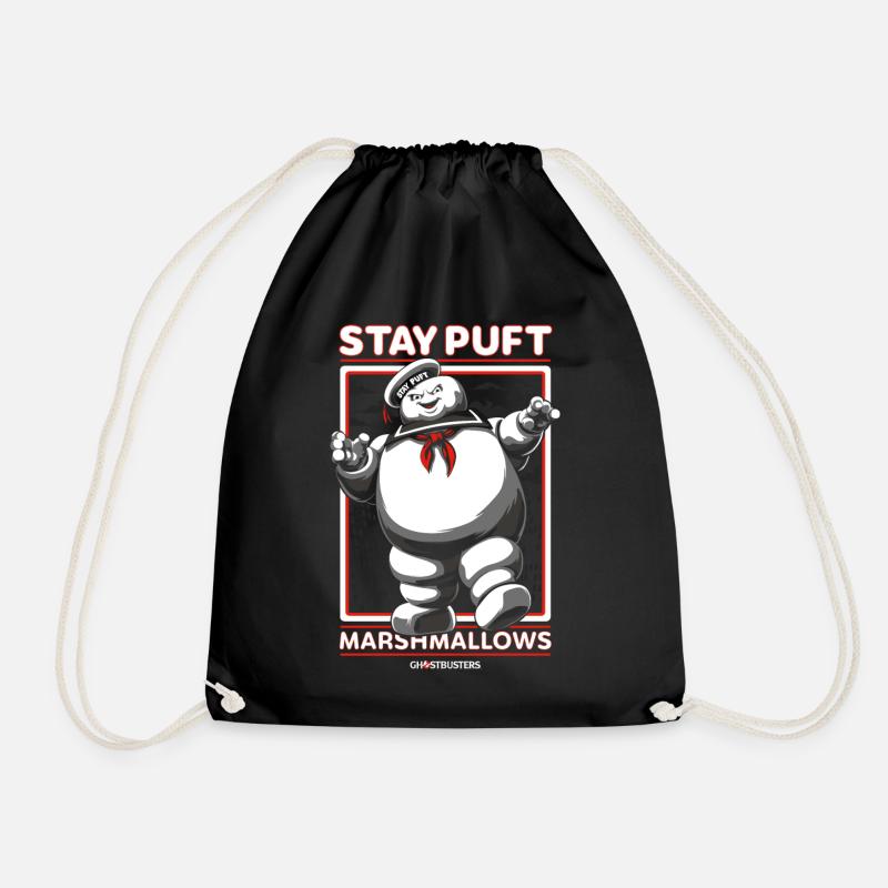 Ghostbusters Stay Puft Marshmallow Man - Drawstring Bag - black