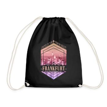 Frankfurt Germany City Skyline Home Love - Drawstring Bag - black - Front