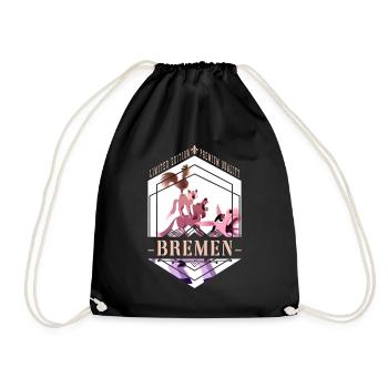 Brême Allemagne City Skyline Vintage Retro - Sac de sport léger - noir - Devant